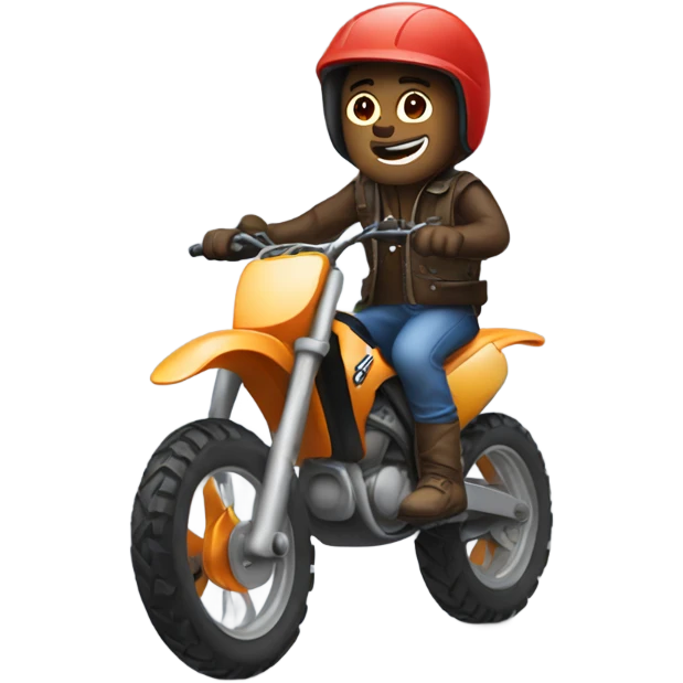 Guy riding a dirtbike emoji