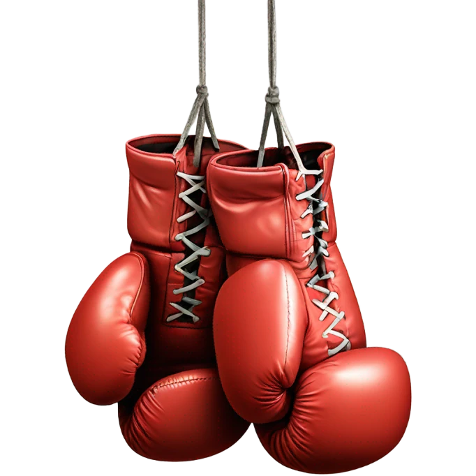 Hanging boxing gloves emoji