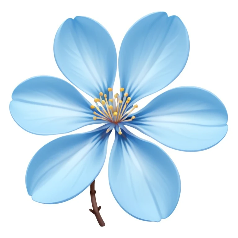sakura flower with pastel blue tones emoji