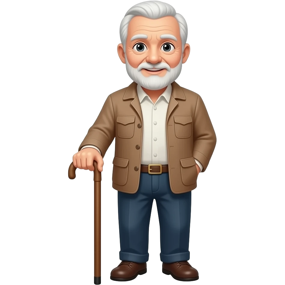 Velhinho de bengala emoji