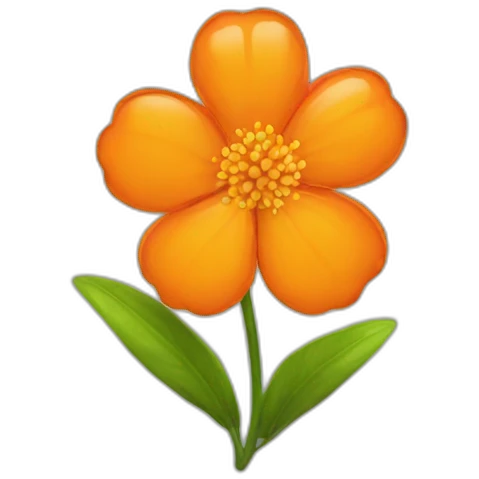 Orange flower emoji