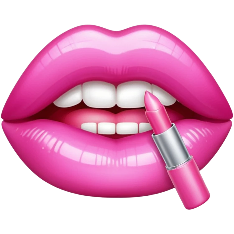 Pink lipgloss emoji