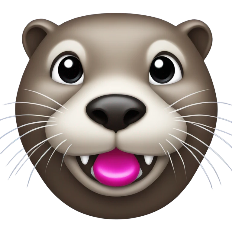 Otter wearing lipstick  emoji