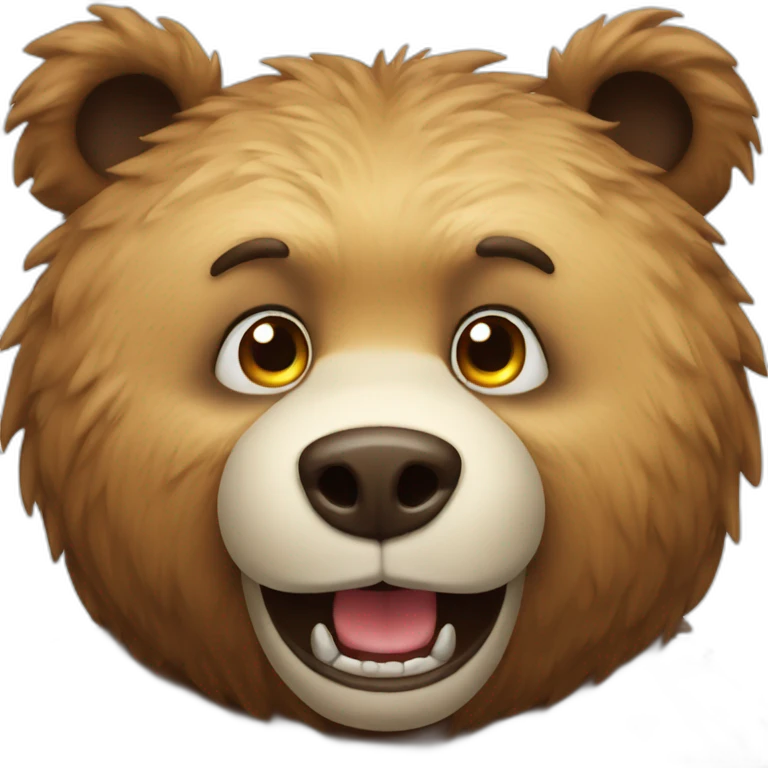crazy funny bear emoji