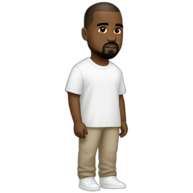 Kanye West white emoji