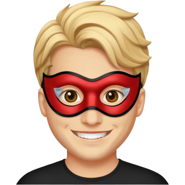 guy mask and smile  emoji