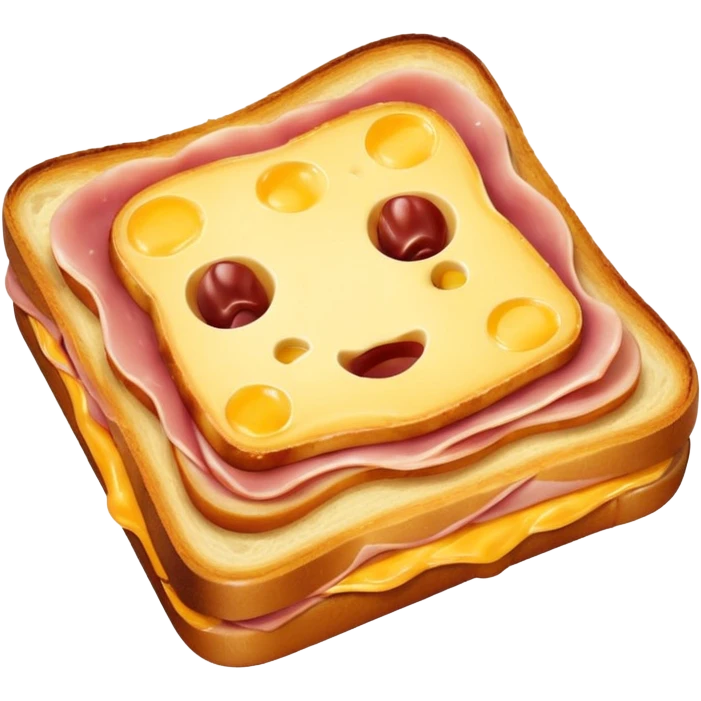 ham and cheese toast  emoji