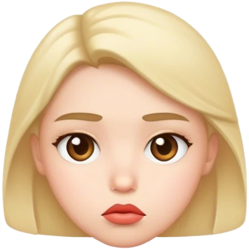 Cute pout emoji