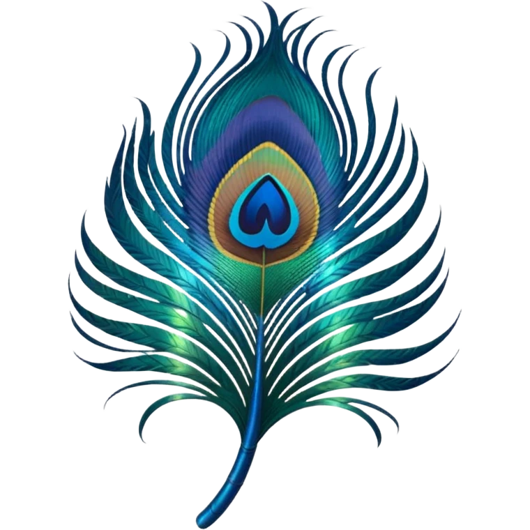 Beautiful peacock feather emoji