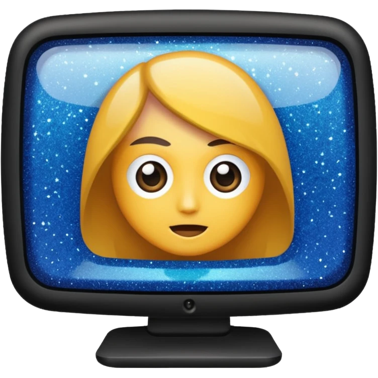 glitter cian web cam emoji