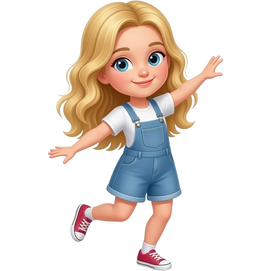 13 year old blond girl dancing emoji