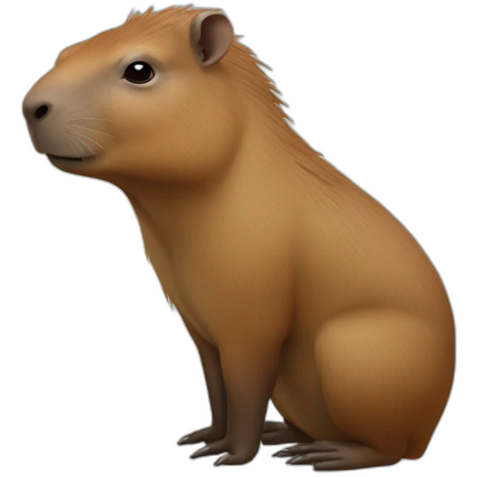 Capibara wicht balck emoji