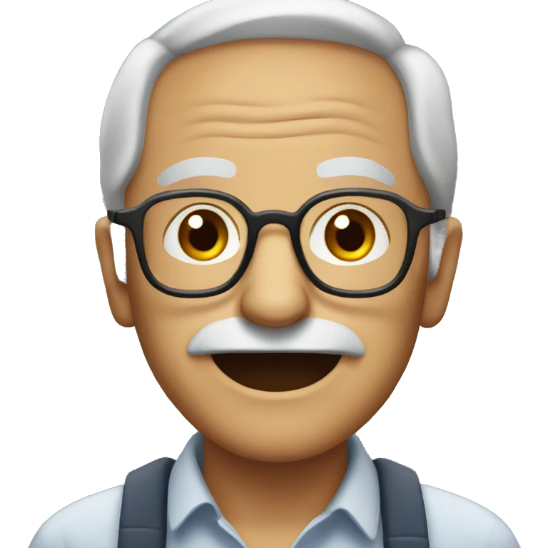 Old man with glasses emoji