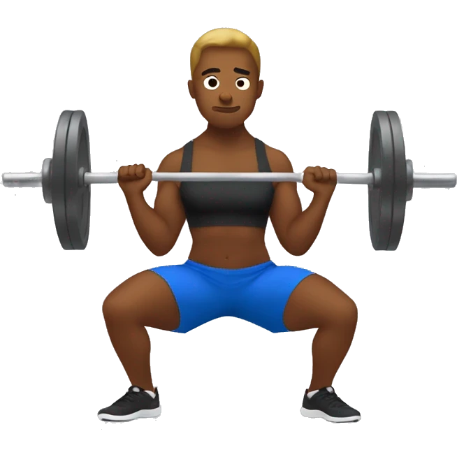 Barbell squat emoji