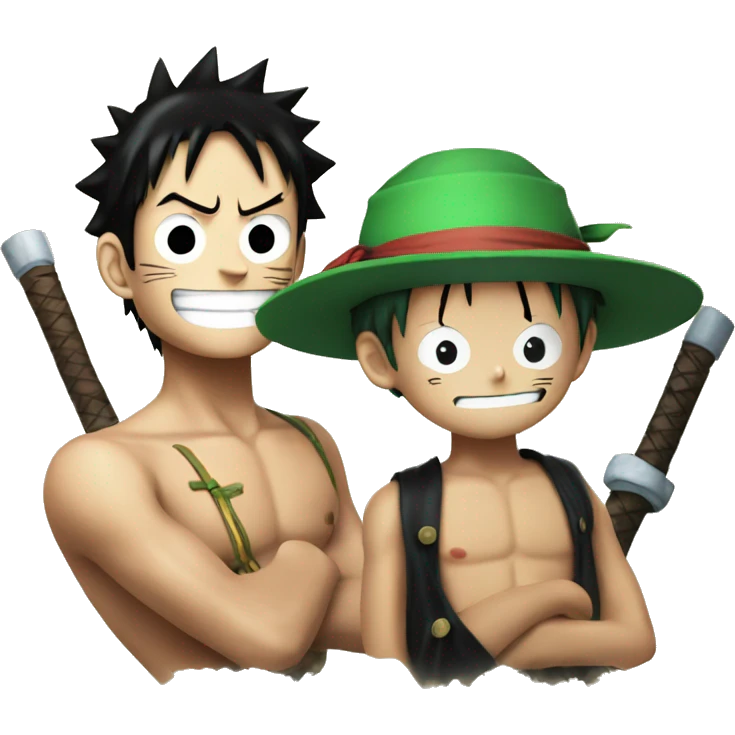 Luffy and zoro emoji