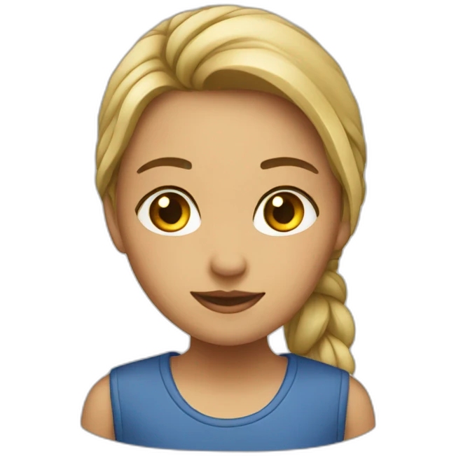 A gril emoji