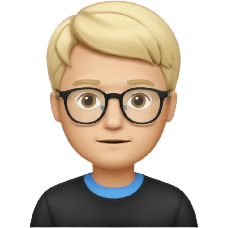 ultra realistic memoji man with short blonde hair emoji