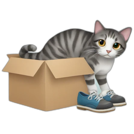 Cat moving shoes emoji