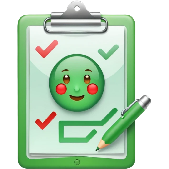 checklist with a plus infront of it emoji