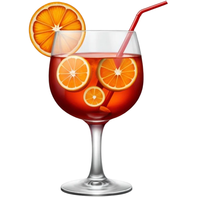 Mach mir einen Negroni Cocktail - wo nur eine Orangenscheibe im Glas zu sehen ist und kein Strohhalm  emoji