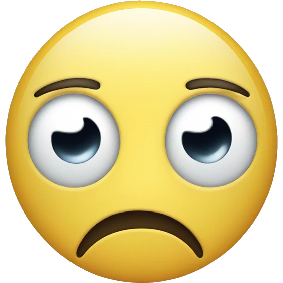 Smiley looking sad and cute emoji