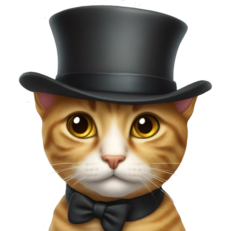 Cat with tophat emoji