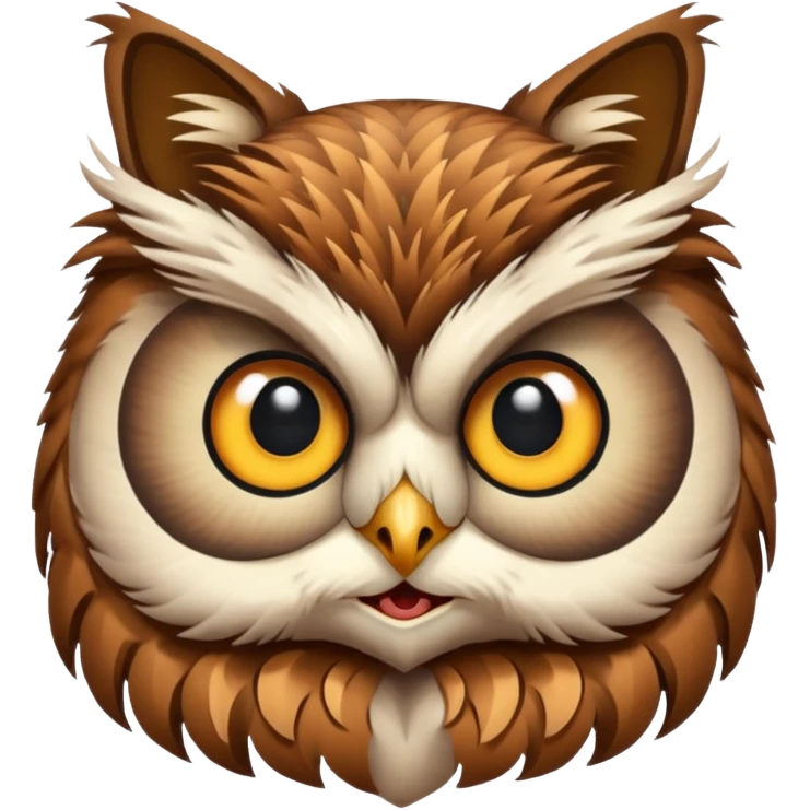 Cat-owl hybrid emoji