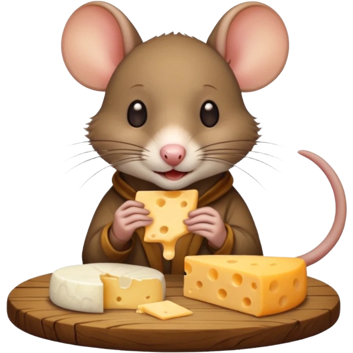 make a rat eating cheese emoji