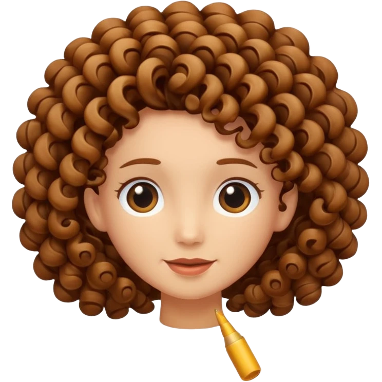 curly hair strand shaped like a spiral emoji