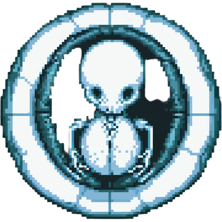 MRI embryo digital fetal small shape in otherworldly bubble, eerie, horror emoji