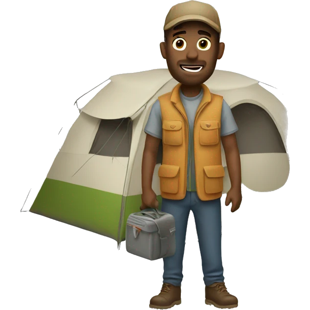 a car camping man emoji