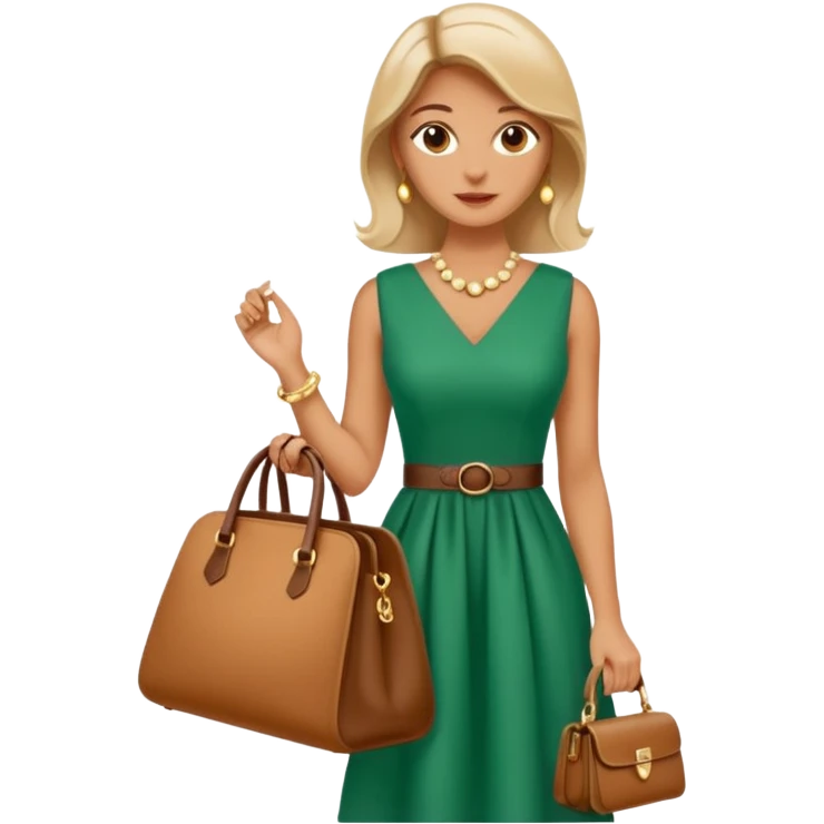 italian fashion with bag emoji