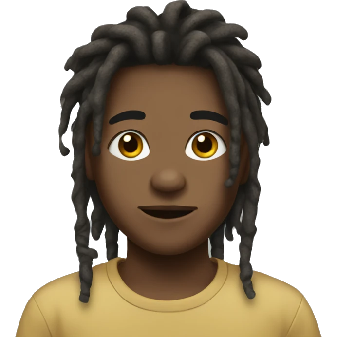 realistic boy in dreadlocks emoji