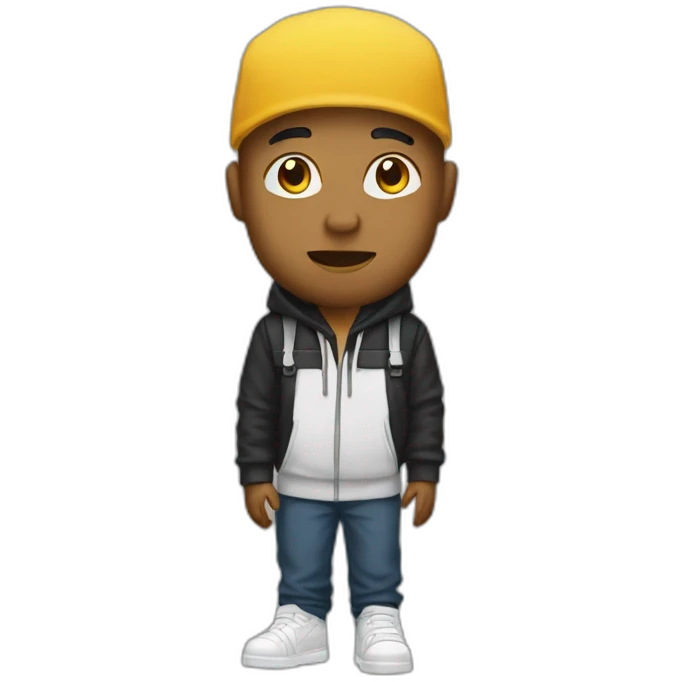 Rappeur tenant micro emoji