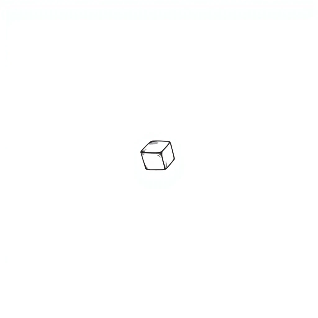 hand drawn ice cube emoji