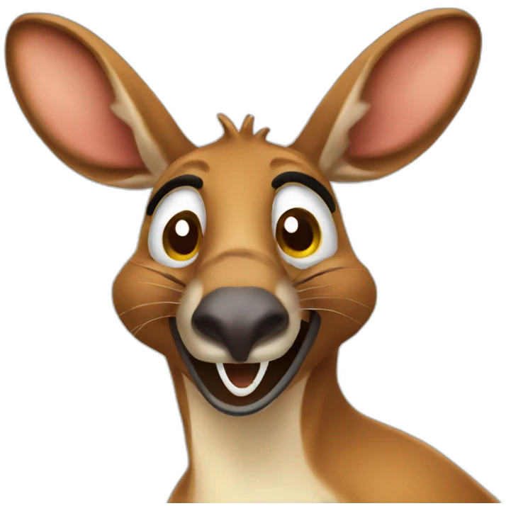silly kangaroo head emoji