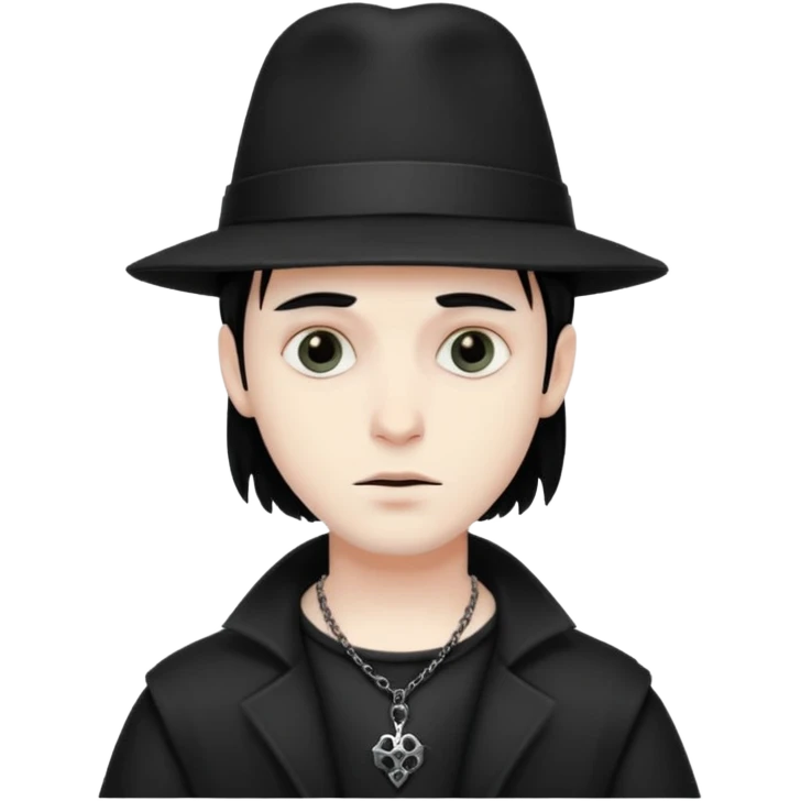man goth in hat emoji