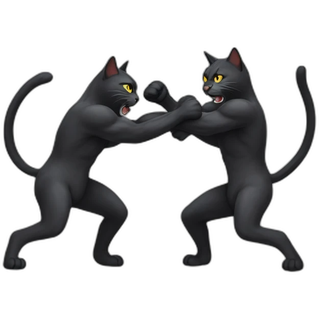 fighting cats emoji