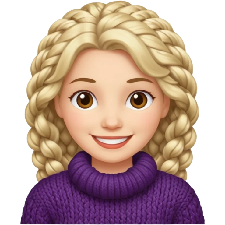 Knitted hair woman emoji