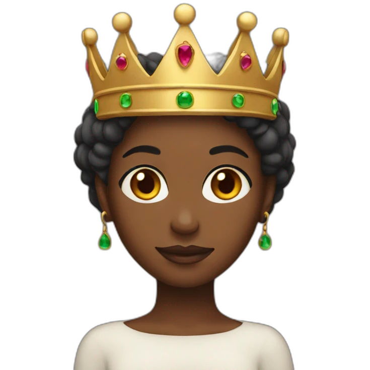 Black women with a crown emoji