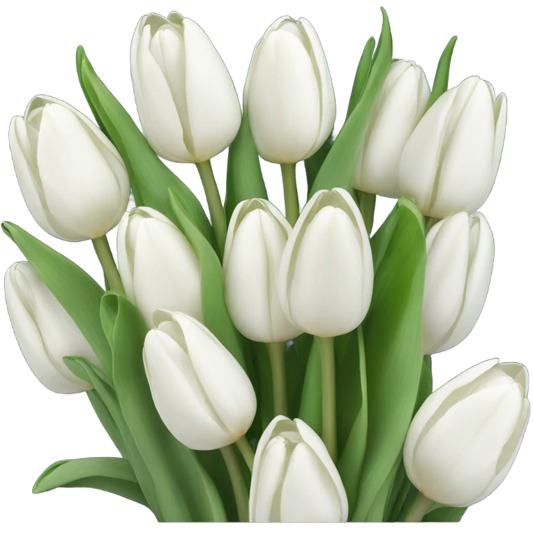 white tulip bouquet  emoji