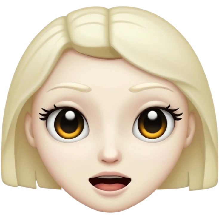 Creepy wink emoji