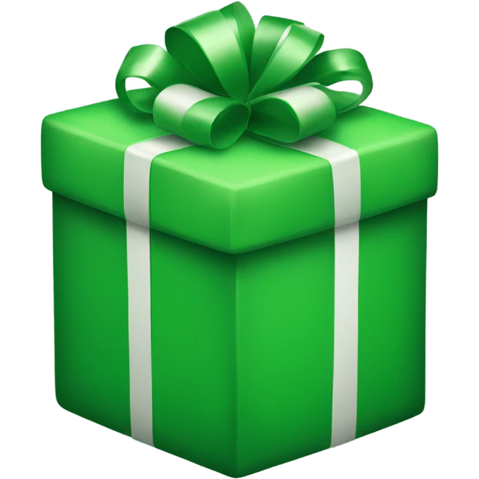 Green Christmas present  emoji