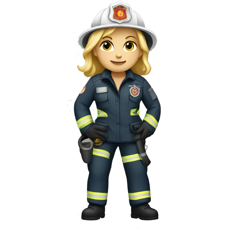 Blonde female firefighter emoji