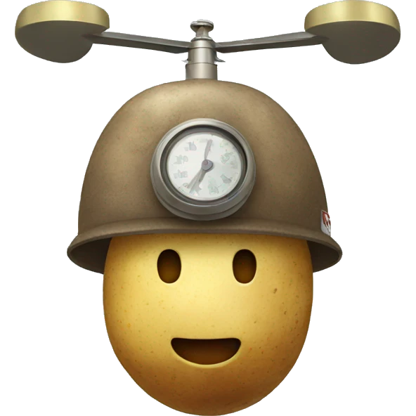 potato with helicopter hat emoji