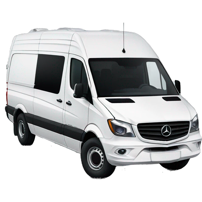 mercedes sprinter van white emoji