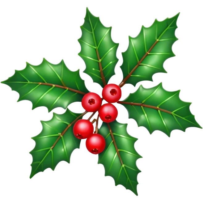 christmas holly emoji