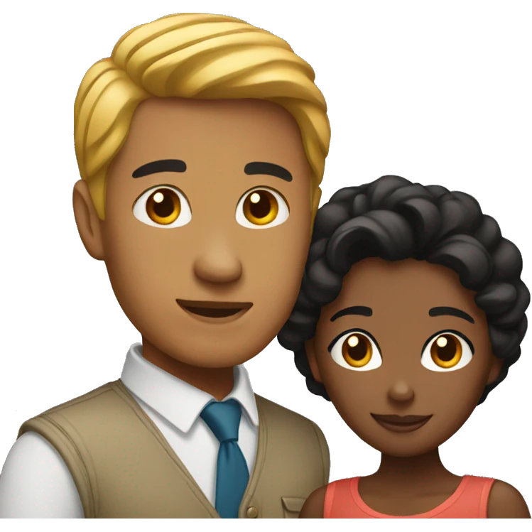 Mixed couple emoji