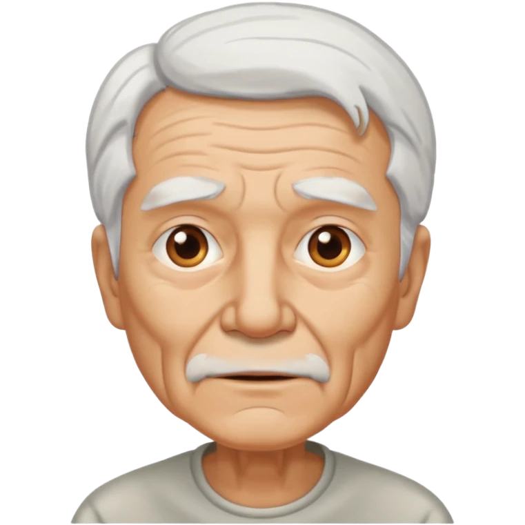 elderly man white hair  emoji