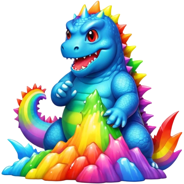 godzilla rainbow puke emoji